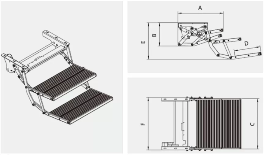 ES-F-D Series Electric Double Folding Step
